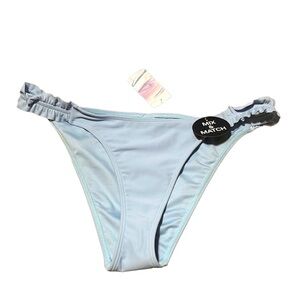 New Forever 21 Baby Blue Ruffle Bikini Bottoms Size XL NWT